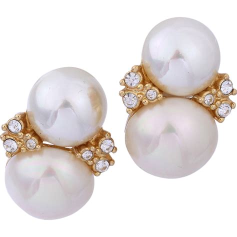 dior double pearl earrings price